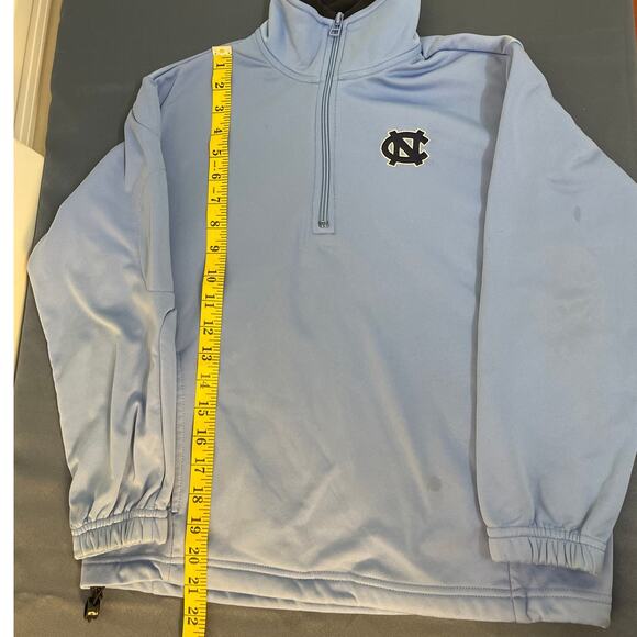 KnowWear Boys Quarter Zip UNC Long Sleeve Jacket with Elastic Cuffs Blue  M - Picture 8 of 10